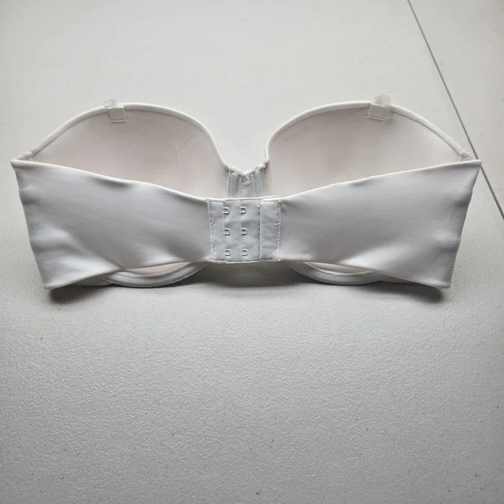 Vanity Fair Women Bra 38D White T Shirt Underwired Strapless Multi Way READ